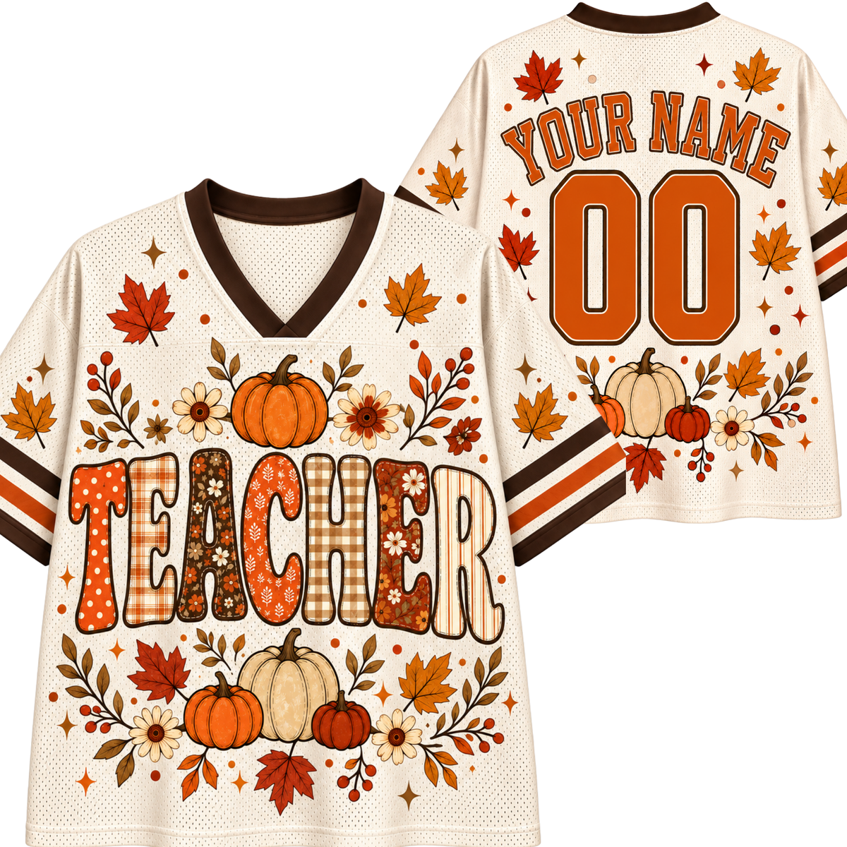 Chaotic Club School Staff Fall Pumpkin Mesh Jersey