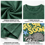 Chaoticclub See Ya Soon Raccoon Washed T-Shirt