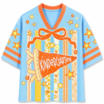 ChaoticClub Striped Floral Pennant Flag Mesh Jersey