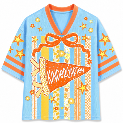 ChaoticClub Striped Floral Pennant Flag Mesh Jersey