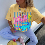 ChaoticClub Summer Later Crocodile Neon T-Shirt