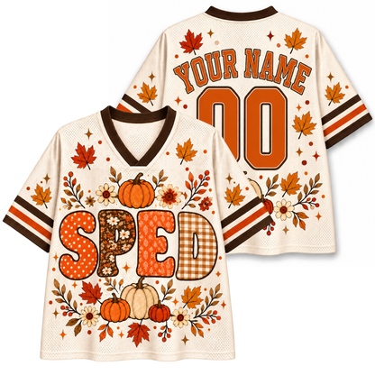 Chaotic Club School Staff Fall Pumpkin Mesh Jersey