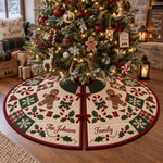 Chaotic Club Personalized Candy Quilt Christmas Tree Skirt
