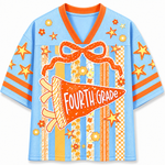 ChaoticClub Striped Floral Pennant Flag Mesh Jersey