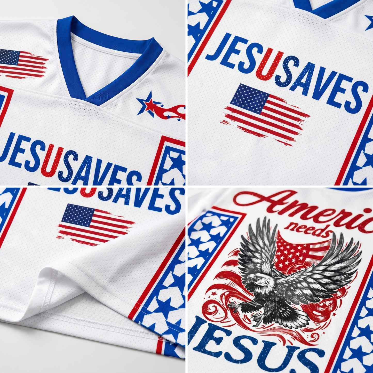 ChaoticClub Jesus Saves America Mesh Jersey