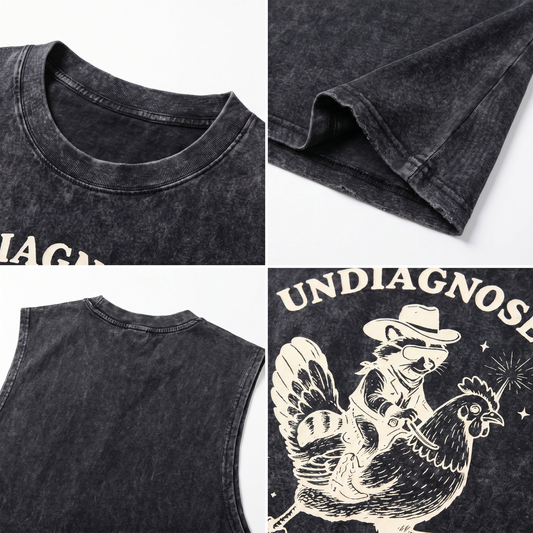ChaoticClub Undiagnosed Cowboy Raccoon Wash Tanktop