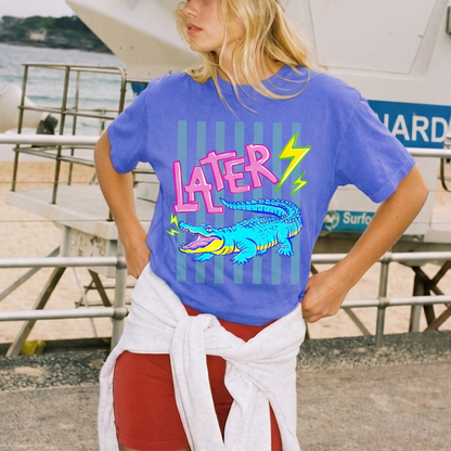 ChaoticClub Summer Later Crocodile Neon T-Shirt