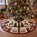 Chaotic Club Personalized Candy Quilt Christmas Tree Skirt