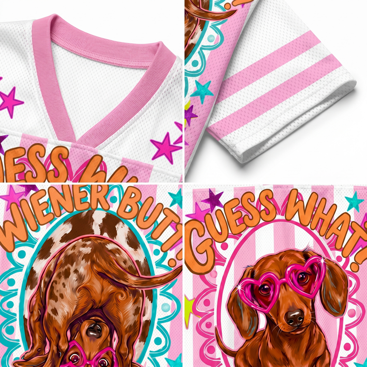 ChaoticClub Guess What Wiener Dachshund Mesh Jersey
