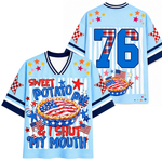 ChaoticClub Sweet Potato Pie & I Shut My Mouth Patriotic Mesh Jersey