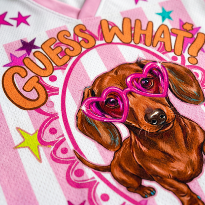 ChaoticClub Guess What Wiener Dachshund Mesh Jersey
