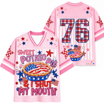 ChaoticClub Sweet Potato Pie & I Shut My Mouth Patriotic Mesh Jersey