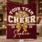 Chaotic Club Personalized Cheerleader Fleece Blanket