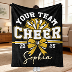 Chaotic Club Personalized Cheerleader Fleece Blanket
