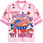 ChaoticClub Sweet Potato Pie & I Shut My Mouth Patriotic Mesh Jersey