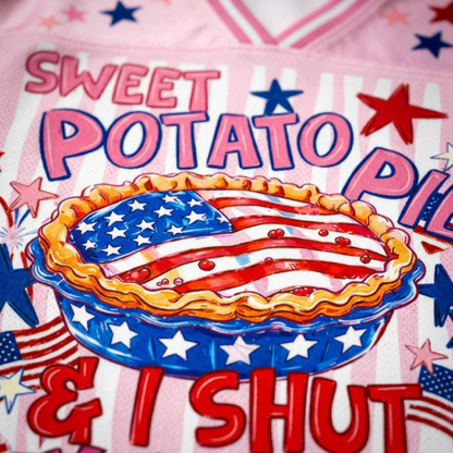 ChaoticClub Sweet Potato Pie & I Shut My Mouth Patriotic Mesh Jersey