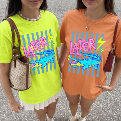ChaoticClub Summer Later Crocodile Neon T-Shirt