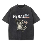 Chaoticclub 250th Feral Free Raccoon Washed T-Shirt