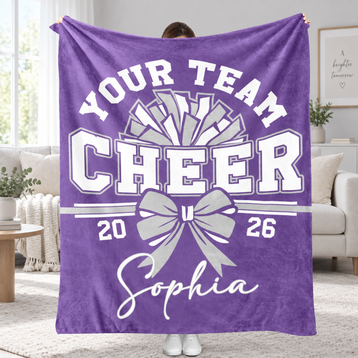 Chaotic Club Personalized Cheerleader Fleece Blanket
