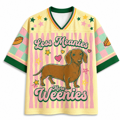 ChaoticClub Less Meanies More Weenies Dachshund Summer Mesh Jersey