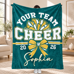 Chaotic Club Personalized Cheerleader Fleece Blanket