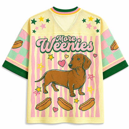 ChaoticClub Less Meanies More Weenies Dachshund Summer Mesh Jersey