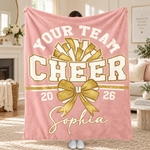Chaotic Club Personalized Cheerleader Fleece Blanket