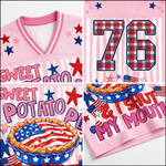 ChaoticClub Sweet Potato Pie & I Shut My Mouth Patriotic Mesh Jersey