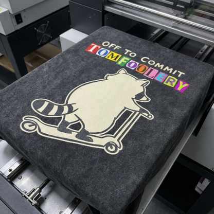 ChaoticClub Off To Commit Tomfoolery Raccoon Wash T-Shirt