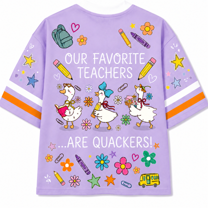 Chaotic Club Back to School Silly Teacher Builds Character Goose Mesh Jersey