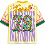 ChaoticClub Striped Raccoon Feral Eating Candy Summer Mesh Jersey