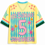 ChaoticClub It’s 5 o’clock Somewhere Leopard Summer Mesh Jersey