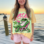 ChaoticClub Summer Later Crocodile Cocktail Neon T-Shirt