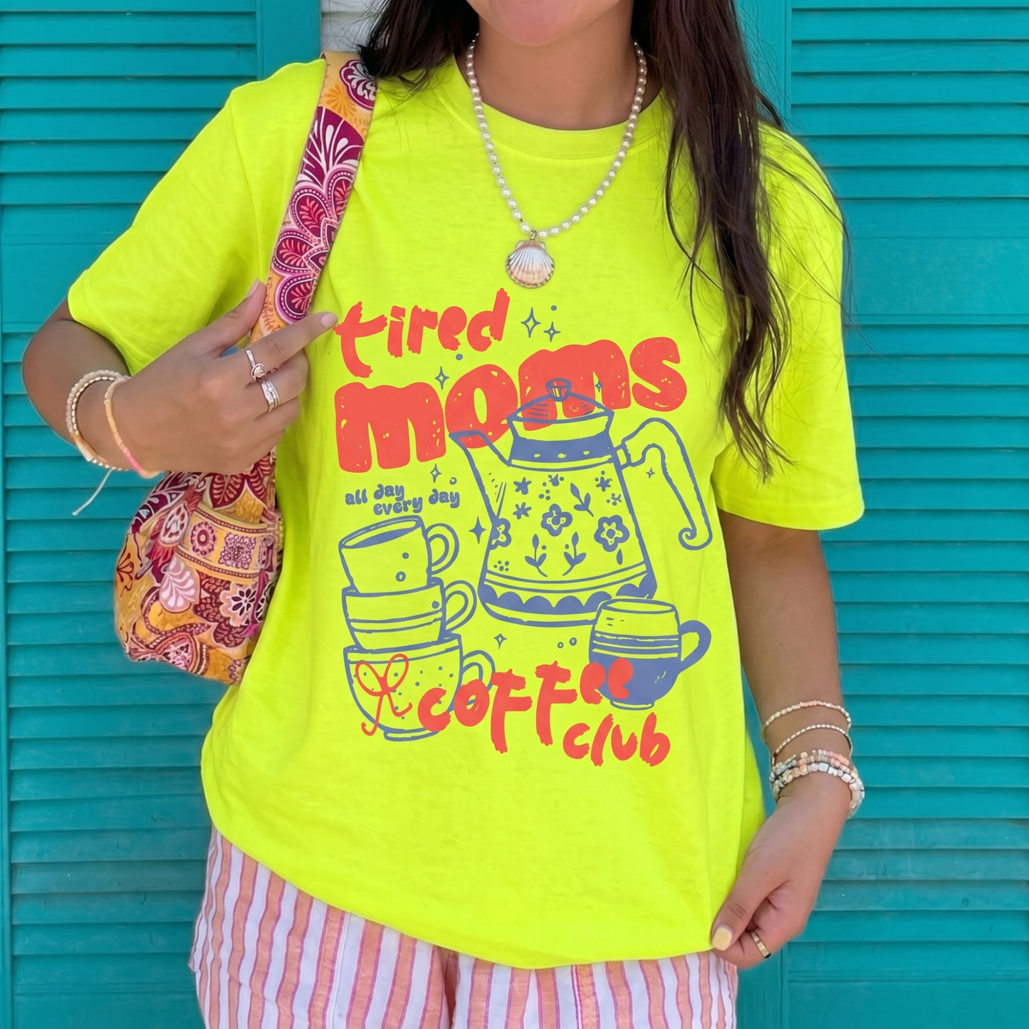 ChaoticClub Tired Moms Coffee Club T-shirt