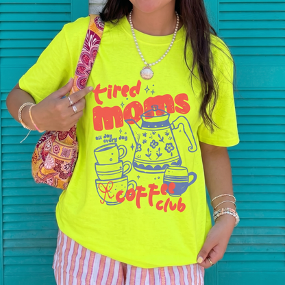 ChaoticClub Tired Moms Coffee Club T-shirt