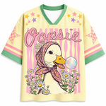 ChaoticClub Oopsie Cute Duck Floral Bubblegum Summer Mesh Jersey