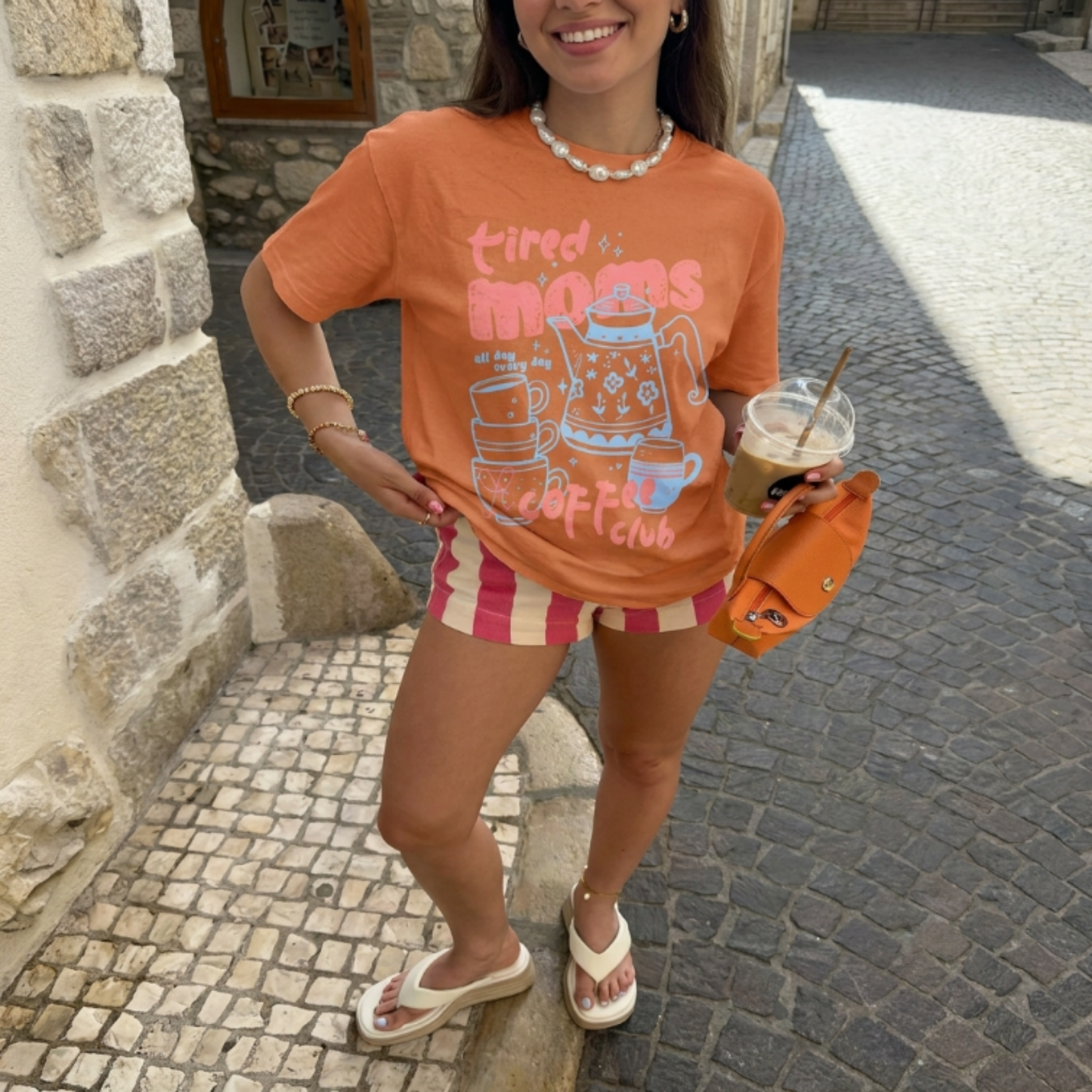 ChaoticClub Tired Moms Coffee Club T-shirt