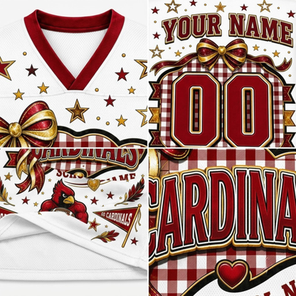 Chaotic Club Custom Mascot Coquette Bow Game Day Mesh Jersey