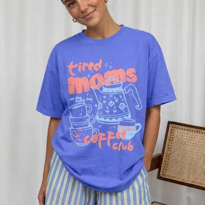 ChaoticClub Tired Moms Coffee Club T-shirt