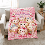 Chaotic Club Personalized Cute Dumpling Daily Life Fleece Blanket