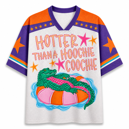 ChaoticClub Funny Gator Hotter Than Hoochie Coochie Mesh Jersey