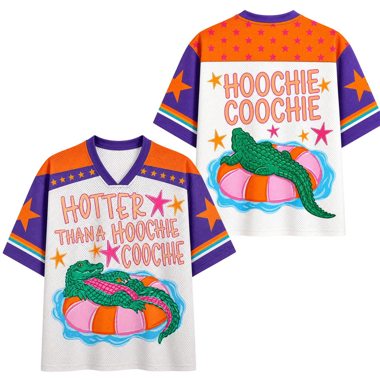 ChaoticClub Funny Gator Hotter Than Hoochie Coochie Mesh Jersey