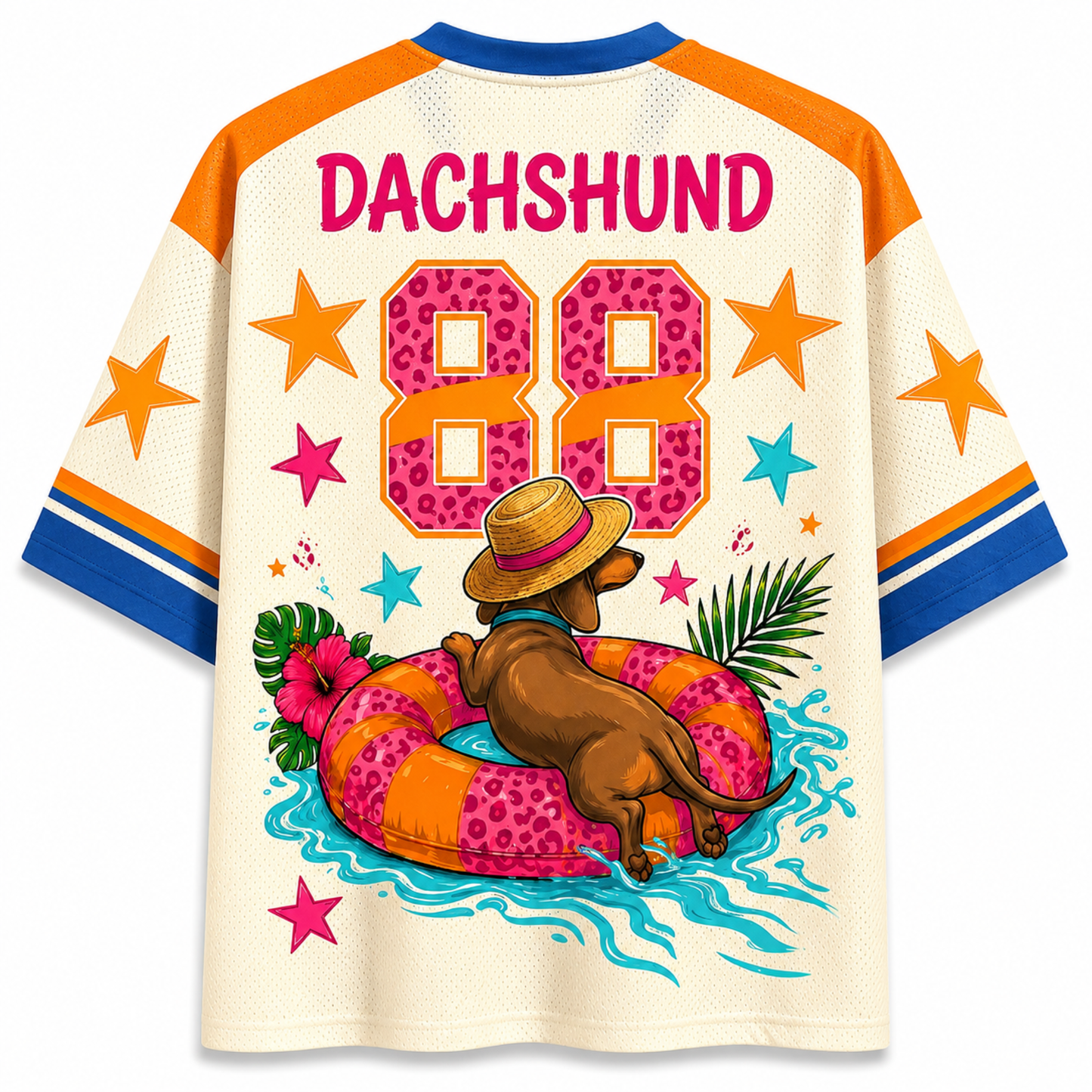 ChaoticClub Dachshund Hotter Than Hoochie Coochie Mesh Jersey