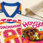 ChaoticClub Dachshund Hotter Than Hoochie Coochie Mesh Jersey