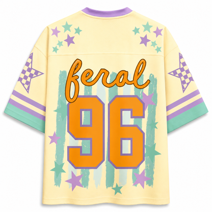 Chaotic Club Feral Summer Striped Raccoon Mesh Jersey
