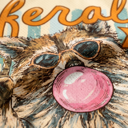 Chaotic Club Feral Summer Striped Raccoon Mesh Jersey
