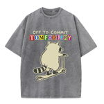 ChaoticClub Off To Commit Tomfoolery Raccoon Wash T-Shirt