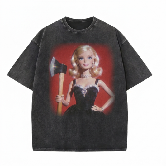 Chaoticclub Wacky Doll Meme Washed T-Shirt