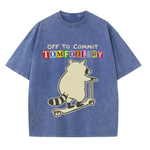 ChaoticClub Off To Commit Tomfoolery Raccoon Wash T-Shirt