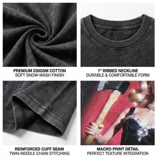Chaoticclub Wacky Doll Meme Washed T-Shirt